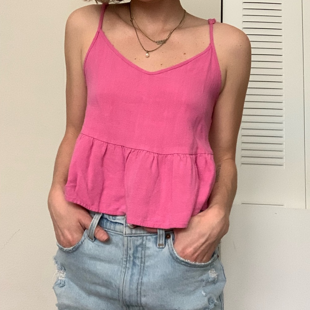 Pink babydoll tank